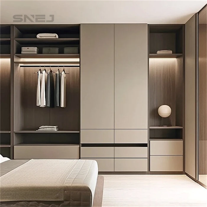 Modern Wooden Open Clothes Wardrobe