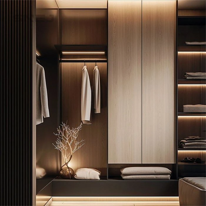 Open Wooden Double Wardrobe