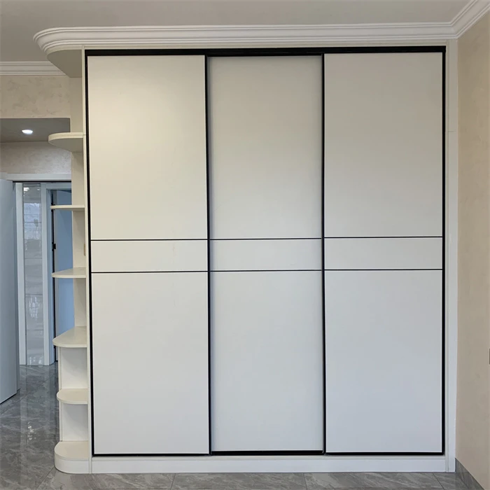 Wooden Open Wardrobe Sliding Door