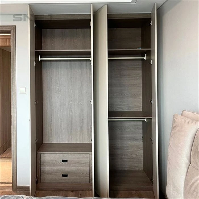 Modern Minimalist Wooden Small Double Closet Doors