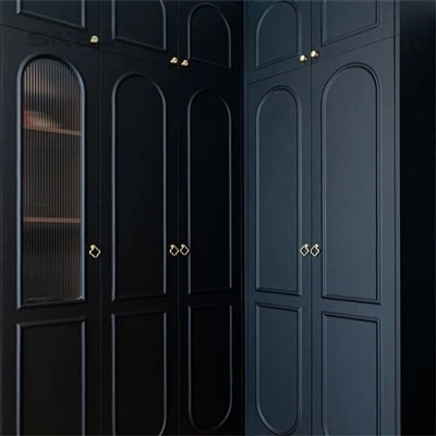 Open Black Wardrobe