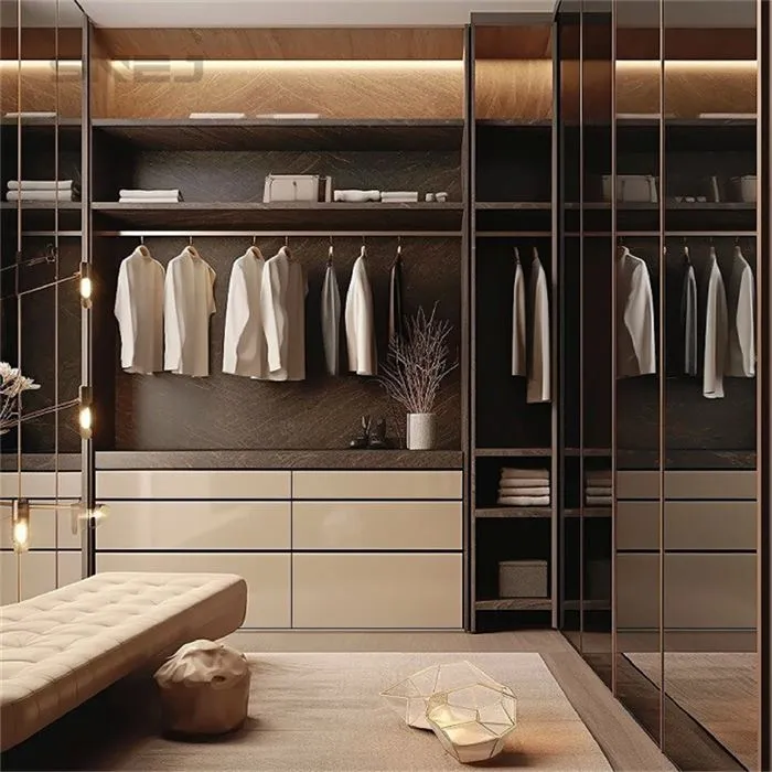 Open Wood Closet