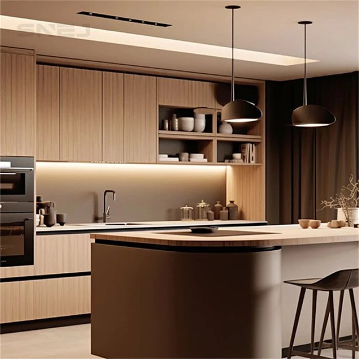 Modern Brown Custom Cabinets