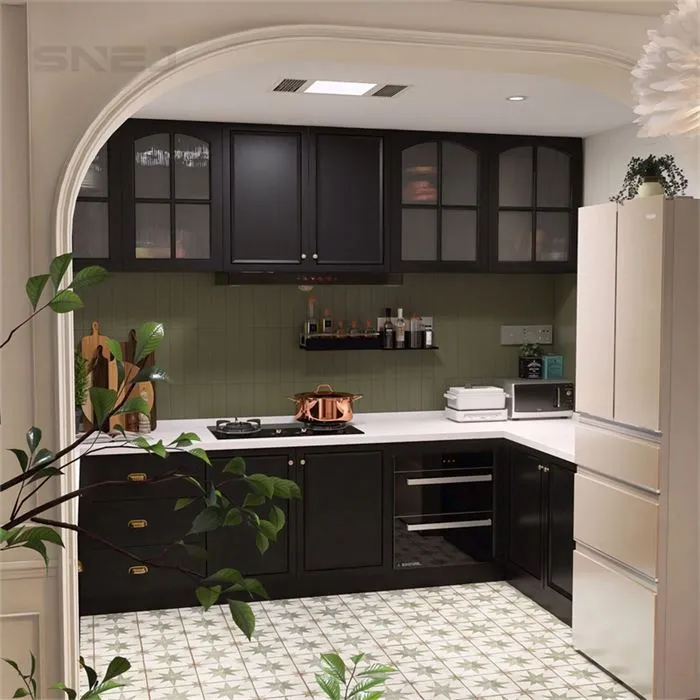Custom Black Minimalist Cabinets